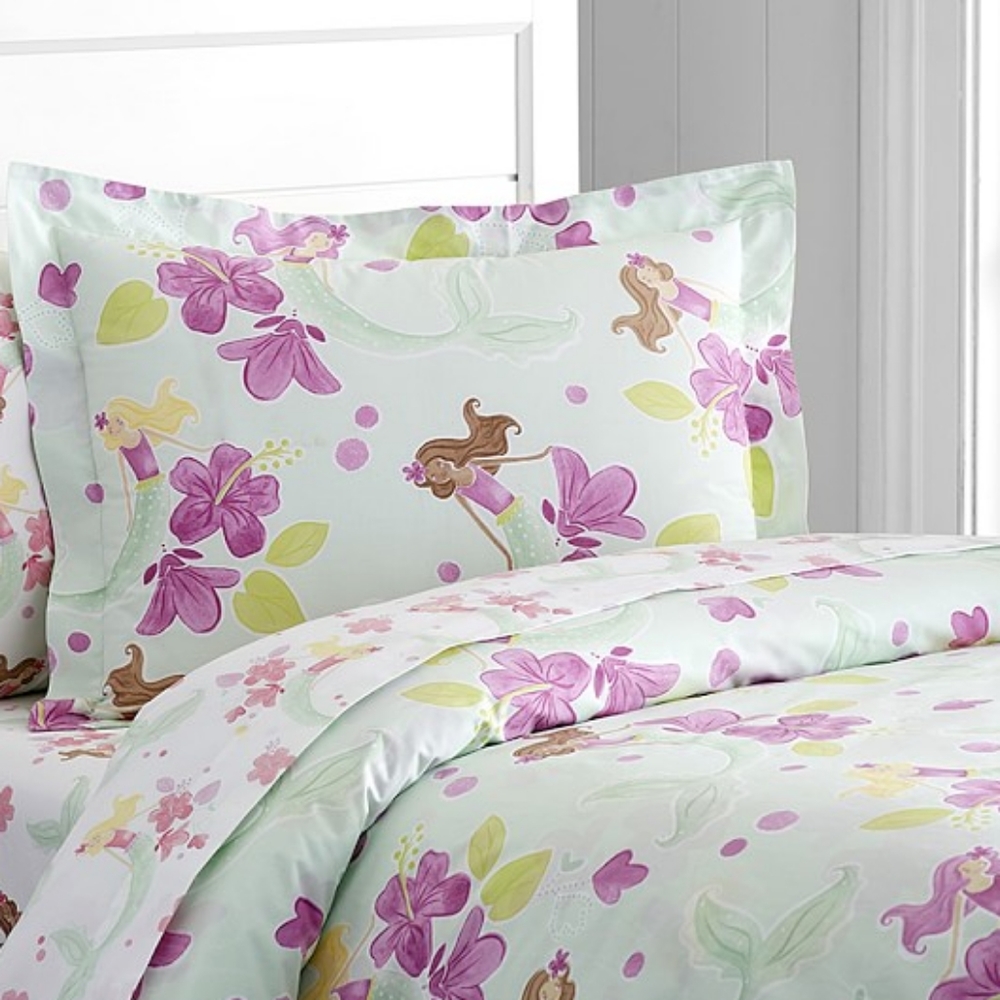 Pottery Barn Kids Twin Duvet Mermaids